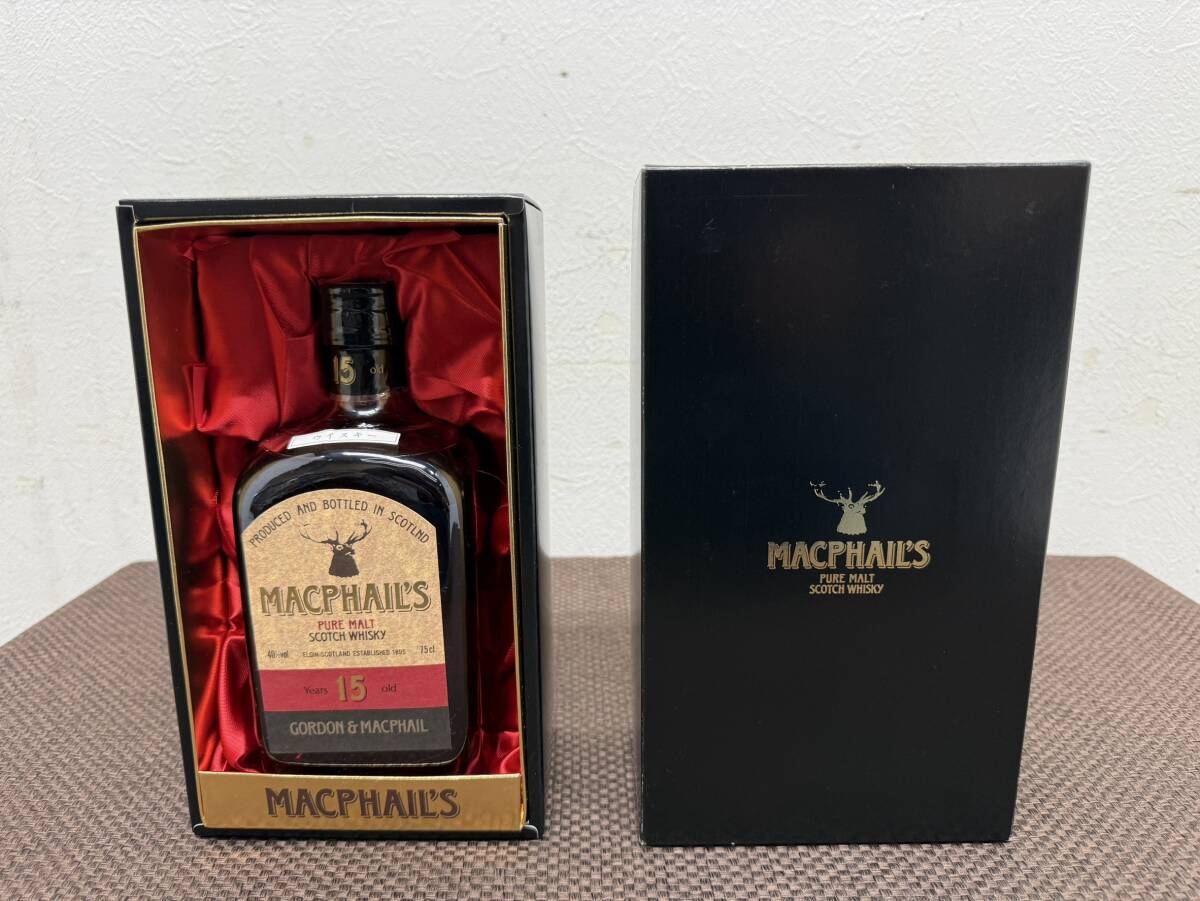 MACPHAIL‘S　マクファイルズ　未開封　４０度　ピュアモルト　ウイスキー　７５０ml　古酒　１５年