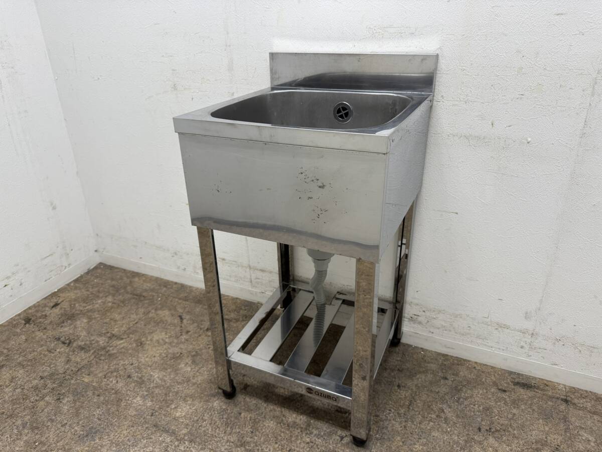 アズマ　azuma　業務用　1層シンク流し台　厨房　飲食店　W４５０ｘD４５０ｘH８００ｍｍ