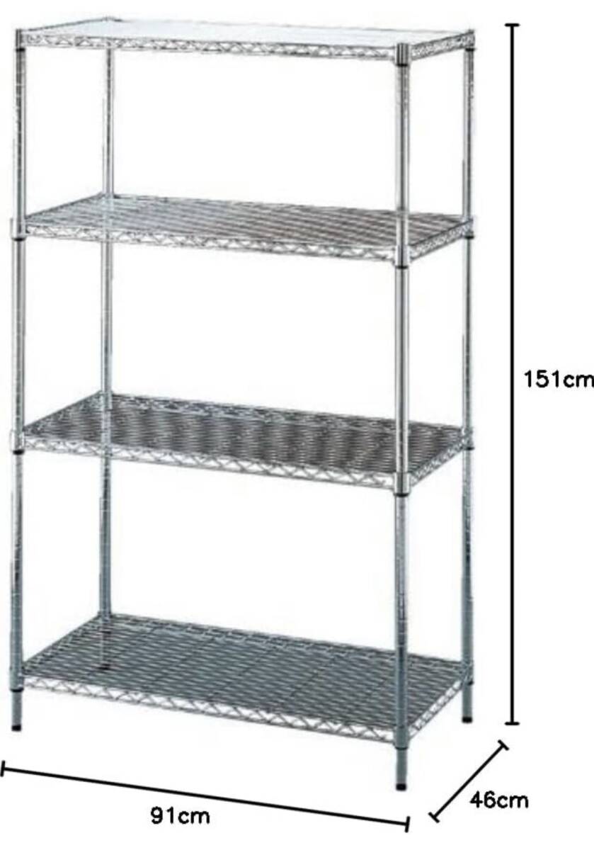 未使用保管品　アイリスオーヤマ　メタルラック　4段　防カビ加工　W910xD460xH1510㎜